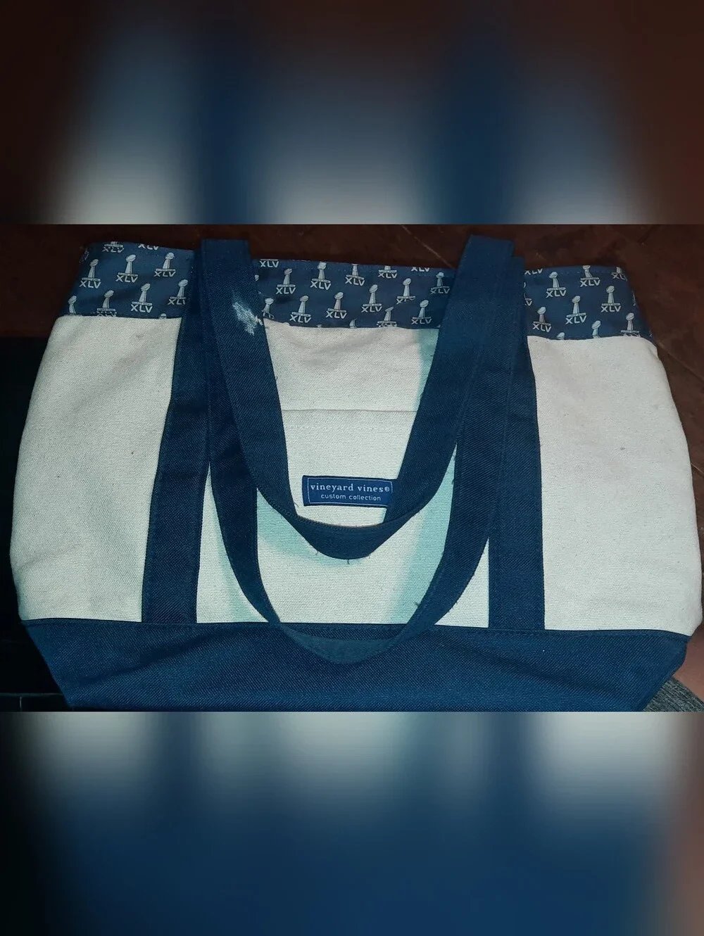 Super Bowl XLV 45 canvas tote bag by Vineyard Vines